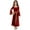 Red, variant on TiaoBug Girls Medieval Retro Long Dress Halloween Costume Kids Flare Sleeve Velvet Princess Carnival Ball Gown Green 10