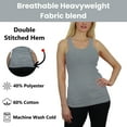 thumbnail image 4 of 3-Pack Women's Regular Fit Cotton Blend Ribbed Tank Tops - Soft Breathable, Gym & Lounge Wear (M-2XL), 4 of 5