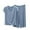 Light Blue, variant on Ohufall Plus Size Lounge Sets for Women Solid Color Pajama Sets for Women 2 Piece Cotton Pajamas Outfits for Women