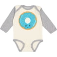 thumbnail image 3 of Inktastic Blue Donut Boys or Girls Long Sleeve Baby Bodysuit, 3 of 5