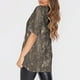 thumbnail image 4 of Women's Fashion O Neck Short Sleeve Workwear With Pockets Printed Tops Summer Tops For Women, 4 of 5