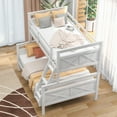thumbnail image 5 of Harper & Bright Designs Bunk Bed Twin Over Full Wood Bunk Bed Frame with Ladder and Safety Guardrail for Bedroom, White, 5 of 12