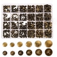 thumbnail image 1 of 360pcs Purse Bags Repair Double Cap Rivets Metal Button Round Rapid Rivet, 1 of 8