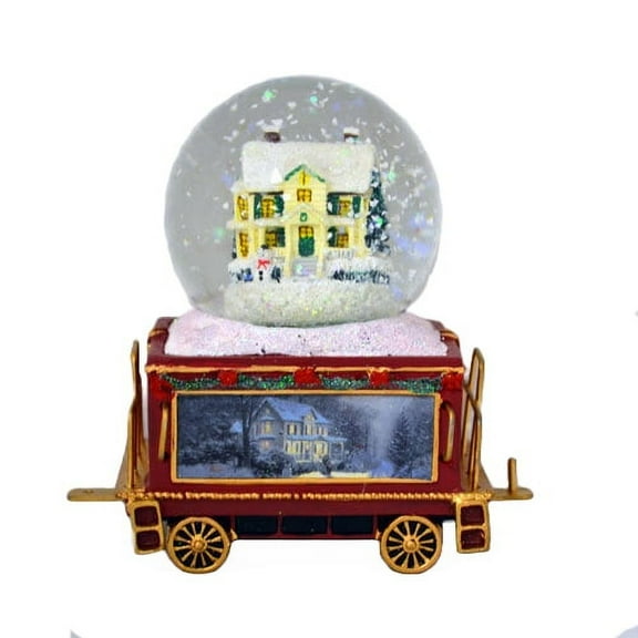 The Bradford Exchange Wonderland Express Miniature Snow Globe Collection: Together For Christmas Decoration by Thomas Kinkade Issue #9