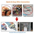thumbnail image 3 of GREENCYCLE 10PCS Splice Electrical Connectors, 2 in 6 Out DIY Mini Wiring Cable Connector Block Compact Lever Wire Connectors, 28-12 AWG, 3 of 5