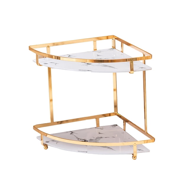 Estante de esquina de varios niveles para cosméticos, soporte para lápiz labial, maquillaje y perfumes. 2 capas 225 cm x 245 cm