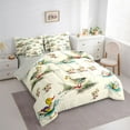 thumbnail image 3 of jejeloiu Cute Cartoon Duck 7 Pieces Bedding Comforter Set,Watercolor Ink Painting Full Bedding Set,Rustic Farm Animal Fitted Sheet Flat Sheet For Girls Teens,Super Cozy Room Decor Reversible, 3 of 8