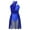 Royal Blue, variant on Women's Girls Sleeveless Ruched Chiffon Lyrical Dance Costume Contemporary Ballet Dance Dress Burgundy M