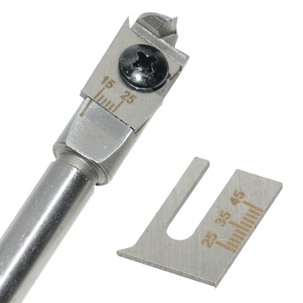 15-45mm 22-75mm Adjustable Spade Bit Tool Flat Woodworking Drill Bits Set Silver For Different Woodworking Needs​ Hole Opener