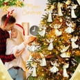 thumbnail image 2 of 24PC White Angel Christmas Ornaments Wooden Xmas Tree Decorations Rustic Hanging Ornaments Farmhouse Angel Christmas Decorations for Xmas Tree Holiday Indoor Decor, 2 of 9