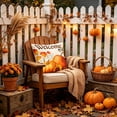 thumbnail image 5 of Thanksgiving Pumpkin Flowers Throw Pillow Cover, Fall Decor Grateful Thanksgiving Outdoor Pillow Cover, Rustic Pumpkin Fall Maple Leaves Harvest Pillow Cover, For Couch Bed Car Hidden Zipper, 5 of 6