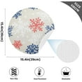 thumbnail image 4 of GZHJMY Christmas Snowflake Round Placemats Set of 1, Non-Slip PVC Table Mats Washable Heat Resistant Place Mats for Kitchen Dining Table Christmas Home Decor, 15.4 Inch Table Mat, 4 of 7