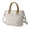 White, variant on Women's Canvas Tote Bag Work Shoulder Crossbody Handbags Multi-Pocket Top Handle Satchel(Black)