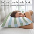 thumbnail image 5 of Sage Green Blue Striped Small Pillow Covers, Farmhouse Sage Green Stripes Soft Breathable Throw Pillow Cases with Invisible Zipper, Decorative Pillowcase Pillows Protectors for Sofa Bed Chair 12"x20", 5 of 9
