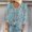 C-Blue, variant on Women's 3/4 Sleeve T-Shirts Blouses Printed Summer Round-Neck Casual Valentine's Day Pullover Tops