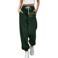 thumbnail image 1 of Womans Pants Solid Color Large Folding Bottom Pants Elastic Bottom Sports Pants Workout Pants for Women Gold M, 1 of 4