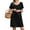 Black, variant on Nightgowns for Women Button Down Bamboo Viscose Nightshirts Short Sleeve Sleepshirt Crew Neck House Dress with Pockets Sleepwear