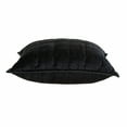 thumbnail image 4 of 20" x 7" x 20" Transitional Black Solid Quilted Pillow Cover With Poly Insert, 4 of 5