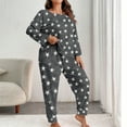 thumbnail image 2 of Women's Star Pajama Sets 2 Piece Loungewear Long Sleeve Top and Bottom Cozy Pjs with Pockets Soft Sleepwear, 2 of 6