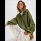 thumbnail image 5 of Sudadera con Capucha Informal de Larga con Cremallera y Bolsillos para Mujer, Talla Grande Verde S, 5 of 7