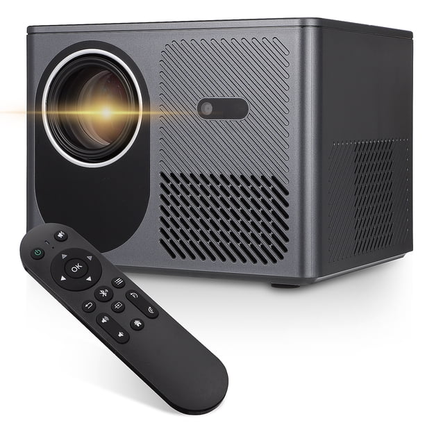 Mini proyector portátil para el hogar, proyector pequeño para teléfono, proyector de vídeo 1080 de alta definición con enchufe estadounidense