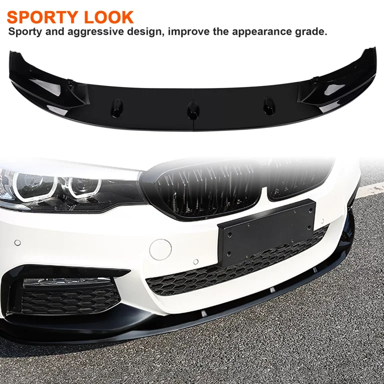V2 Style Carbon Fiber Front Bumper Add-on Lip Fits For 2011-2016 BMW F10 5-Series M-Sport Package Only