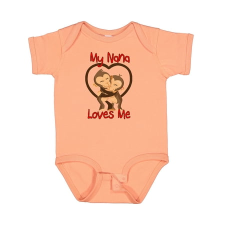 

Inktastic My Nana Loves Me Monkey Gift Baby Boy or Baby Girl Bodysuit