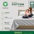 thumbnail image 3 of Thread Spread 100% Organic Cotton Sheets Queen Size - 4 PC Organic Cotton Queen Size Percale Weave Sheet Set, Soft, Cooling, Crisp & Breathable, 16" Deep Pocket Hotel Quality Bedding Set - Silver, 3 of 8