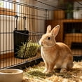 thumbnail image 4 of Hay Feeder with Metal Frame and Hook for Rabbit Hutch Wall Mounted Pet Feeding Accessory, 4 of 7