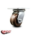thumbnail image 2 of 4 Inch Heavy Duty Top Plate High Temp Phenolic Swivel Caster with Roller Bearing, 2 of 2