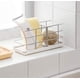 thumbnail image 4 of Soporte de esponja multifuncional de acero inoxidable 304 para fregadero de cocina, organizador de fregadero, escurridor de platos, jabonera, panel colgante ajustable Adepaton Accesorios de Baño, 4 of 5