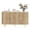 Oak, variant on 60 Inch Modern Curved Sideboard Buffet, Faux Marble Top with 3 Drawers & Adjustable Shelves, Ideal Coffee Bar Cabinet for Dining Room