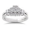 7/8 Carat Diamond 14kt White Gold Bridal Set