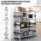 thumbnail image 4 of Estantería de 4 Niveles Organizador para Horno de Microondas, Estantes de Metal para Almacenamiento,Pesado Estante Ajustable de Acero Organizador con Rieles Laterales y Ganchos para Cocina,Despensa, 4 of 9