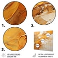 thumbnail image 3 of Designart "Glowing Amber II" Abstract Landscape Metal Wall Art, 3 of 5