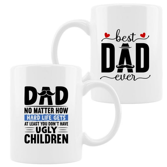 Father's Day Coffee Mug Christmas Gifts for Dad from Daughter, Son,Wife Dad Birthday Gifts, Birthday Gifts for Dad, New Dad Gifts, Funny Present for Men,Husband,Papa Best Dad Bday Present Idea Dad Mug