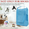thumbnail image 3 of Djiypn Shoe Bags for Travel - Portable Oxford&nbsp;Shoes Storage Bag, Side Mesh Windows Shoe Pouch, Shoe Packing Cubes for Men Women - (Blue, 1Pack), 3 of 5