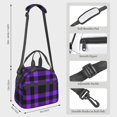 thumbnail image 2 of Easygdp Purple Buffalo Plaid Caja de Almuerzo para Mujeres y Hombres, Bolsa de Almuerzo Insulada, Bolsas Reutilizables Impermeables para Viajes, Trabajo y Picnics, 2 of 7