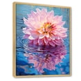 thumbnail image 2 of Designart "Charming Pink Dahlia Blooms" Dahlia Floater Framed Wall Art Living Room, 2 of 5