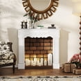 thumbnail image 5 of HOMCOM Baroque Fireplace Mantel, Fireplace Surround with Leg, White, 5 of 8