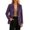 Purple, variant on Tqcoqu Women's Faux Suede Notched Lapel Blazer,Three Button Long Sleeve Casual Work Suit Jacket with Pocket,2026 Fall Winter Trendy Clothes,Black Women's S-XXXL