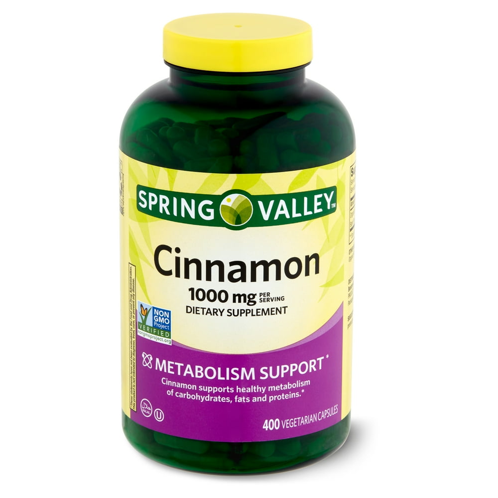 Spring Valley Cinnamon Dietary Supplement, 1000 mg, 400 count Walmart