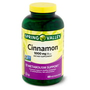 Spring Valley Cinnamon Dietary Supplement, 1000 mg, 400 count