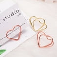 thumbnail image 2 of OUSITAID 10Pcs Memo Holder Rust-proof Strong Grip Metal Double Layer Heart Shape Card Stand office Supplies, 2 of 10