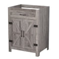 thumbnail image 3 of Ktaxon Farmhouse 24'' Bathroom Vanity Cabinet without Sink Ceramic Top, Washed Grey (Only Cabinet), 3 of 10