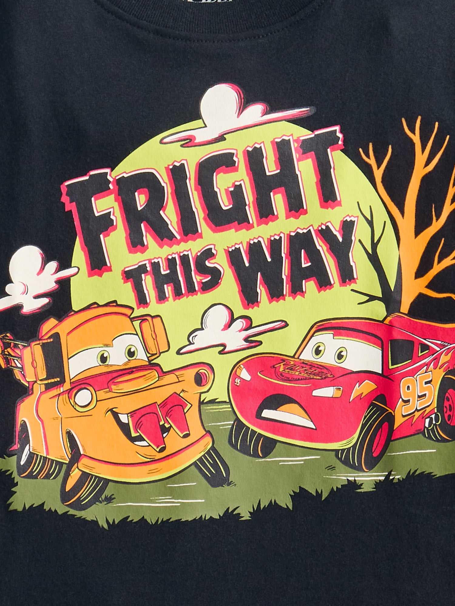 Pixar Cars Toddler Boys Halloween Graphic Tee with Short Sleeves, Sizes 12M-5T