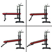 BalanceFrom LX400 Adjustable Olympic Workout Bench with Squat Rack
