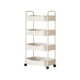thumbnail image 2 of Carrito de almacenamiento con ruedas de 4 niveles y reposabrazos | Organizador de plástico para cocina y baño | Carrito multiusos móvil para sala, dormitorio y oficina, 2 of 6