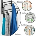 thumbnail image 4 of Over the Door Hooks, Domaci Over Door Hanger with 9 Hooks, Over Door Towel Rack, Heavy-Duty Over Door Hook Organizer, Door Hanging Hook Fits 1-3/8" Thick, Black, 4 of 6