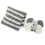 Bernat Alize EZ Loopy Stripe Blanket Crochet Kit, 8 Pieces